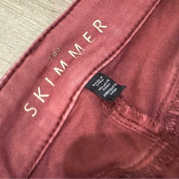 WHBM burgundy/ rust faded “the skimmer” zip/ ankle pant ❤️ - Picture 7 of 10
